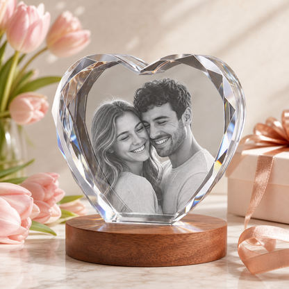 3D Crystal New Heart Personalized Valentine's Day Gift lifestyle image 2