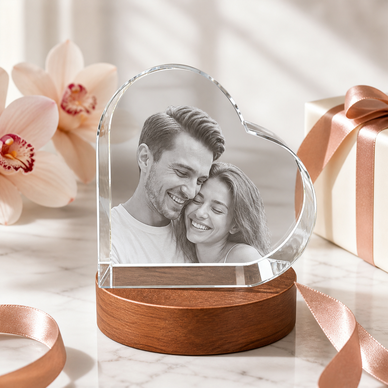 3D Crystal Special Heart Personalized Valentine's Day Gift lifestyle image 2