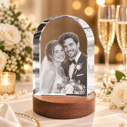 3d crystal arch personalized wedding gift hero image