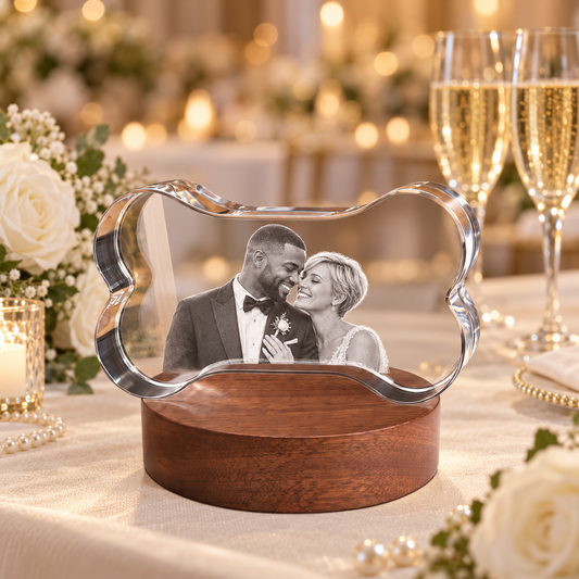 3d crystal bone personalized wedding gift hero image