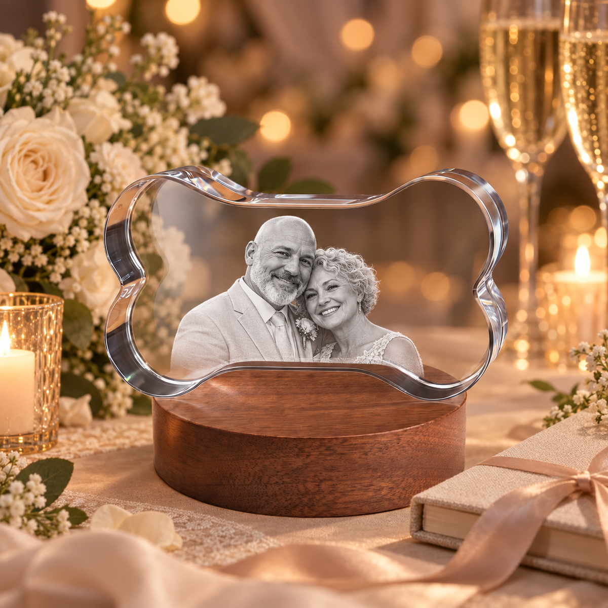3d crystal bone personalized wedding gift secondary image