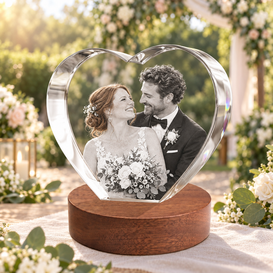 3d crystal heart personalized wedding gift hero image
