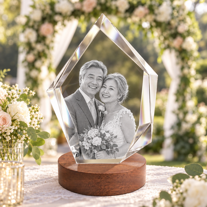 3d crystal iceberg personalized wedding gift secondary image