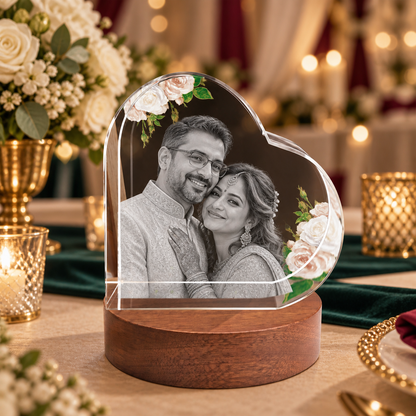 3d crystal special heart personalized wedding gift secondary image