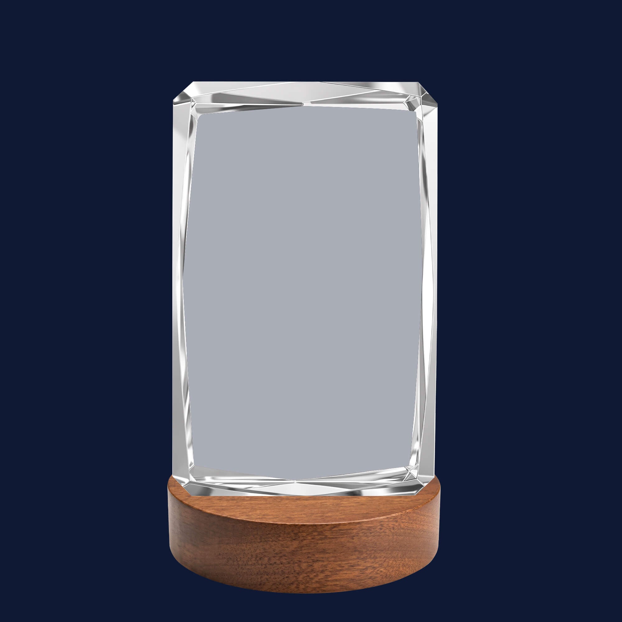 3D Crystal 24-Faceted personalization preview