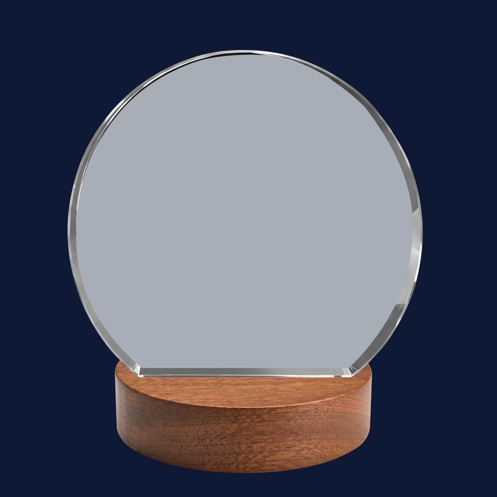 3D Crystal Round Stepped Crystal Disc personalization preview