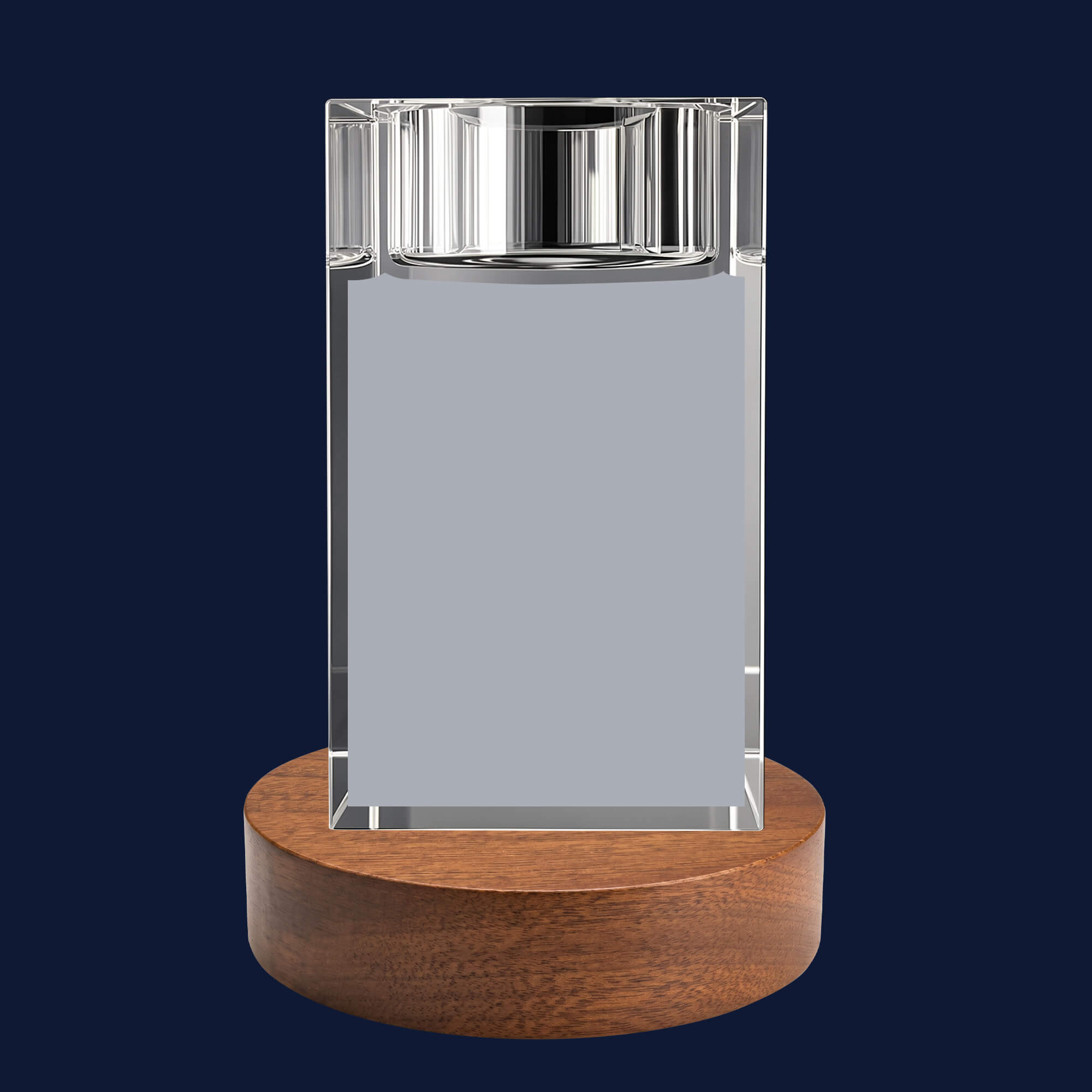 3D Crystal Candleholder Personalized Memorial Gift personalization preview